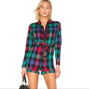 Lucille Romper in Black Check